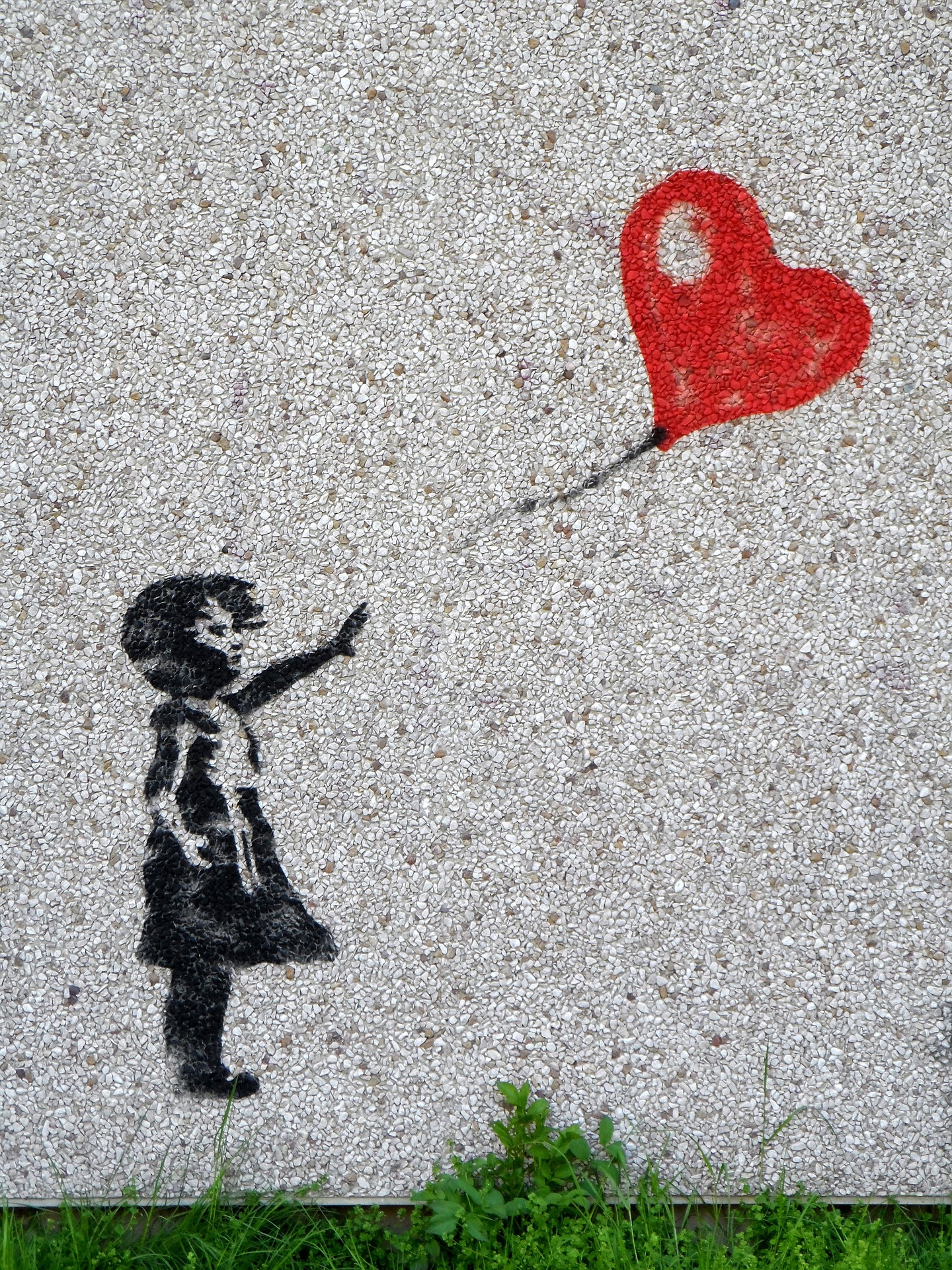 niña globo banksy